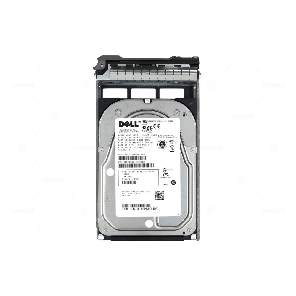 XK111 DELL HDD 146GB 15K SAS 3G 3.5" LFF HOT-SWAP